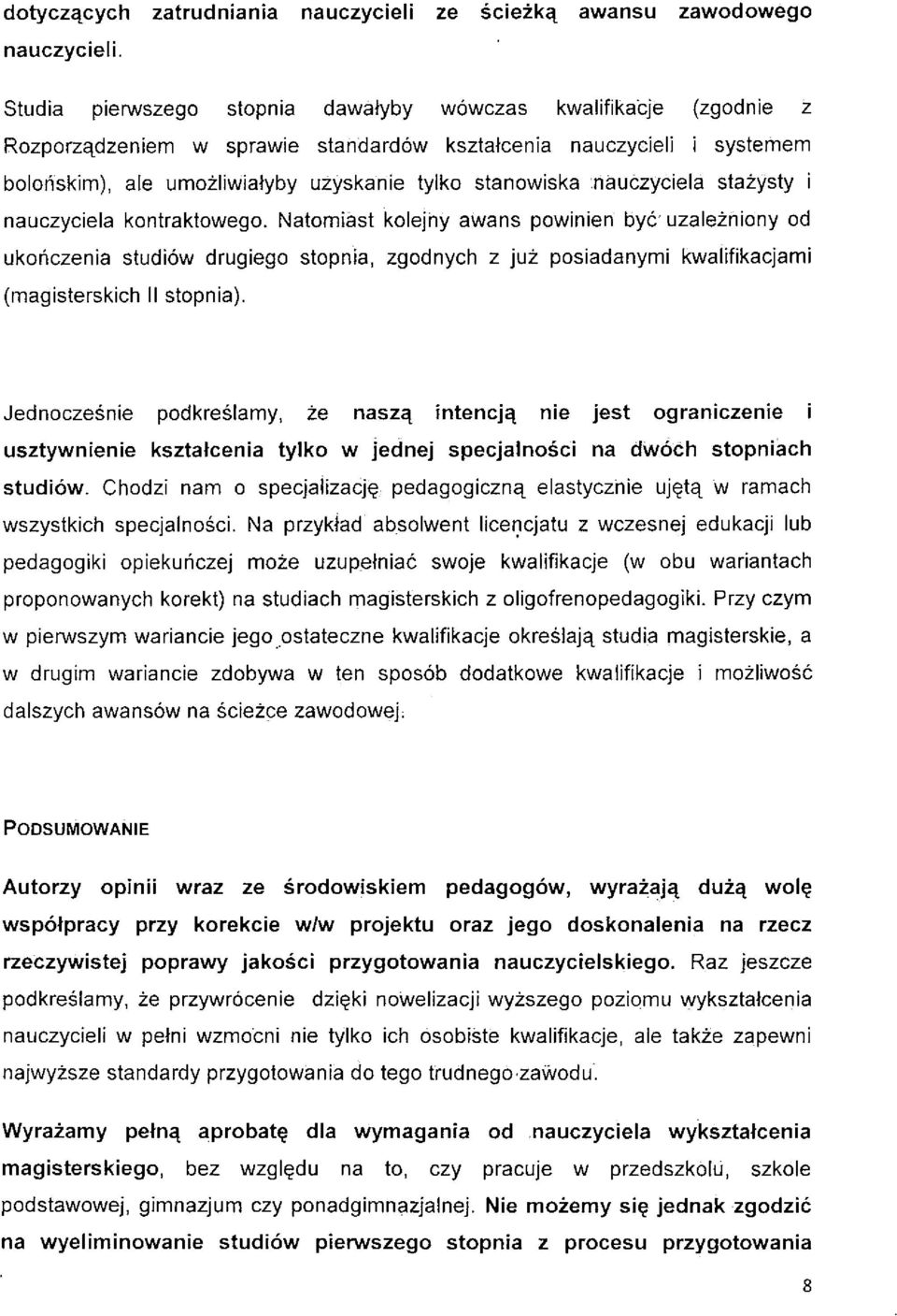 nauczyciela stazysty i nauczyciela kontraktowego.
