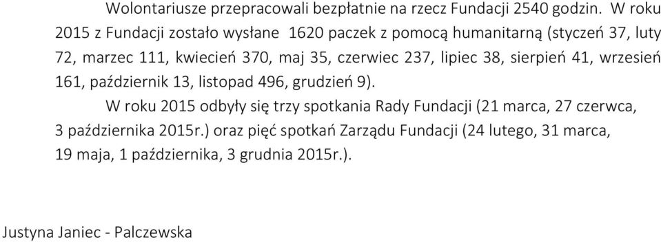 czerwiec 237, lipiec 38, sierpień 41, wrzesień 161, październik 13, listopad 496, grudzień 9).
