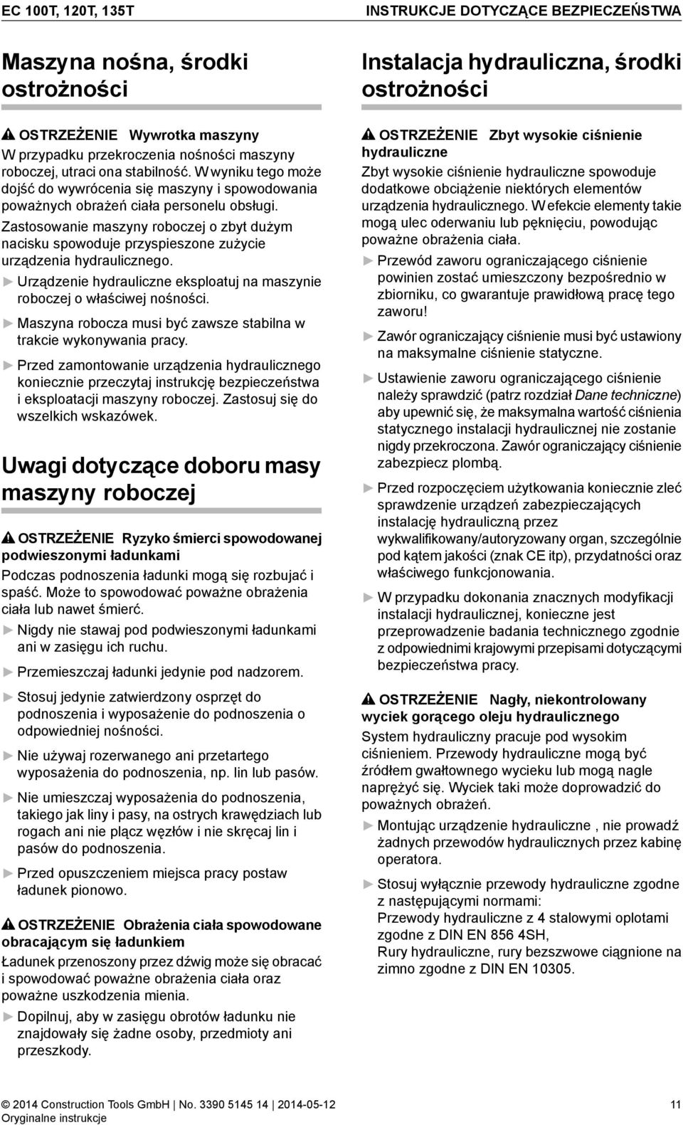 Instrukcje bezpieczeństwa i obsługi - PDF Darmowe pobieranie