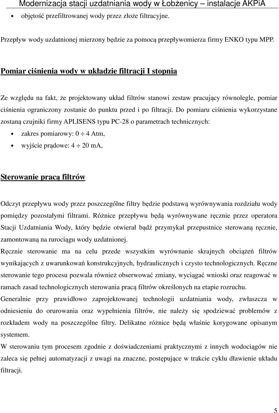 filtracji.