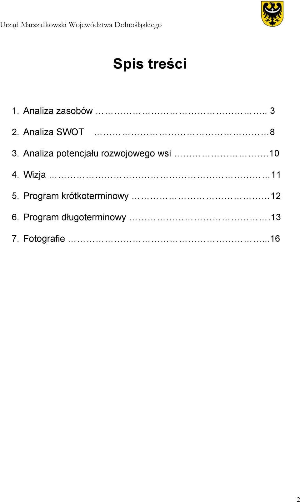 Analiza potencjału rozwojowego wsi.10 4.