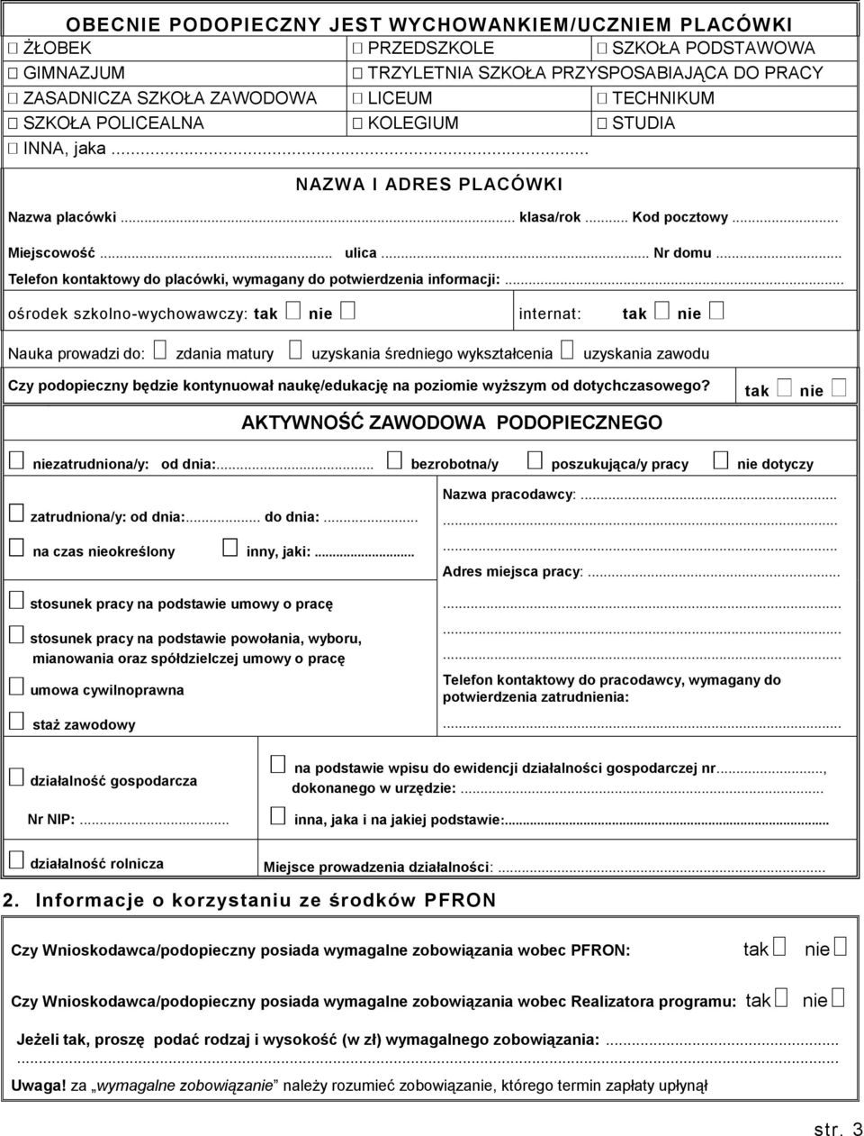 .. Telefon kontaktowy do placówki, wymagany do potwierdzenia informacji:.