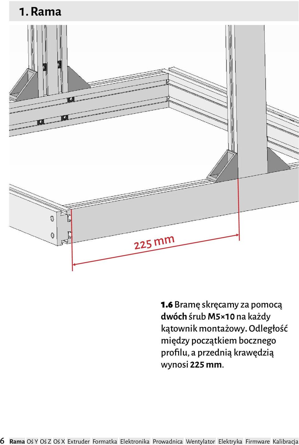 na każdy kątownik montażowy.
