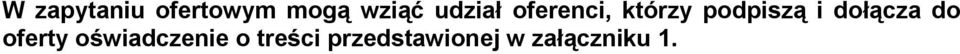 dołącza do oferty oświadczenie o