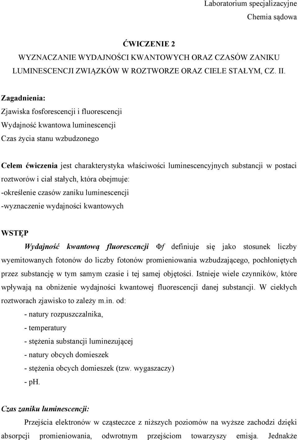 Laboratorium badawcze dat luminescencyjnych