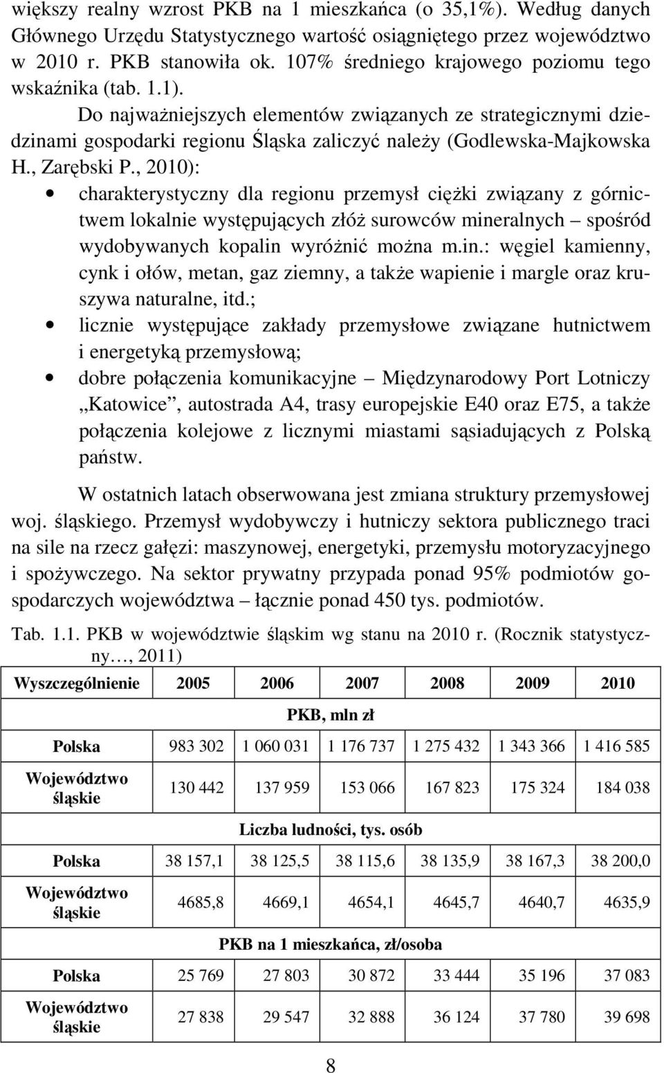 , Zarębski P., 2010): charakterystyczny dla regionu przemysł cięŝki związany z górnictwem lokalnie występujących złóŝ surowców mine