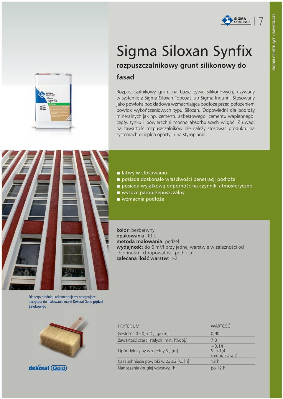 cementu azbestowego, cementu wapiennego, cegły, tynku i powierzchni mocno absorbujących wilgoć.