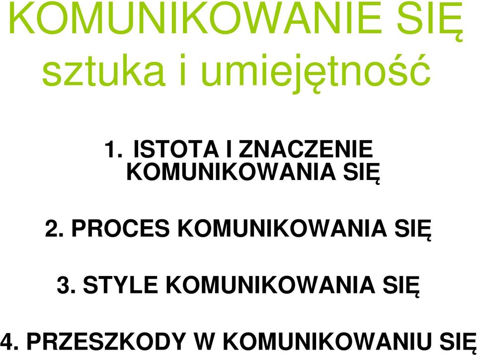 PROCES KOMUNIKOWANIA SIĘ 3.