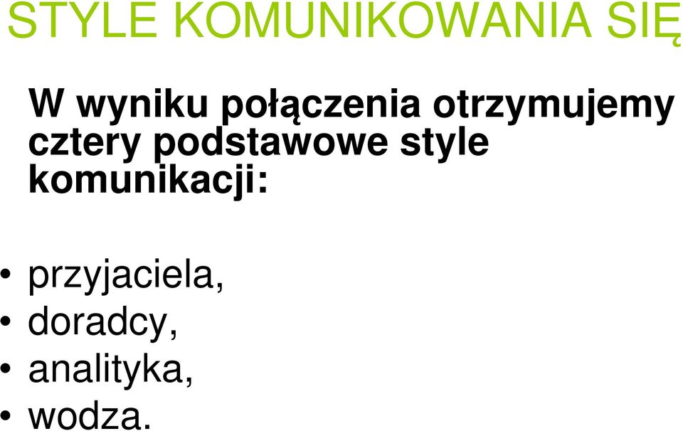 podstawowe style