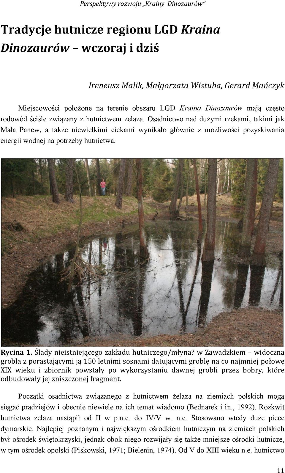 Osadnictwo nad dużymi rzekami, takimi jak Mała Panew, a także niewielkimi ciekami wynikało głównie z możliwości pozyskiwania energii wodnej na potrzeby hutnictwa. Rycina 1.