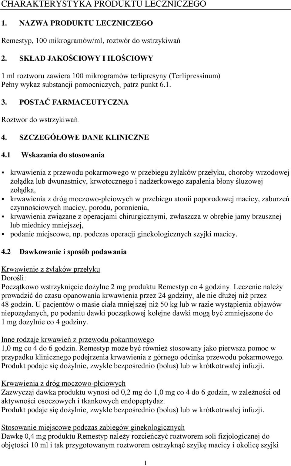 4. SZCZEGÓŁOWE DANE KLINICZNE 4.