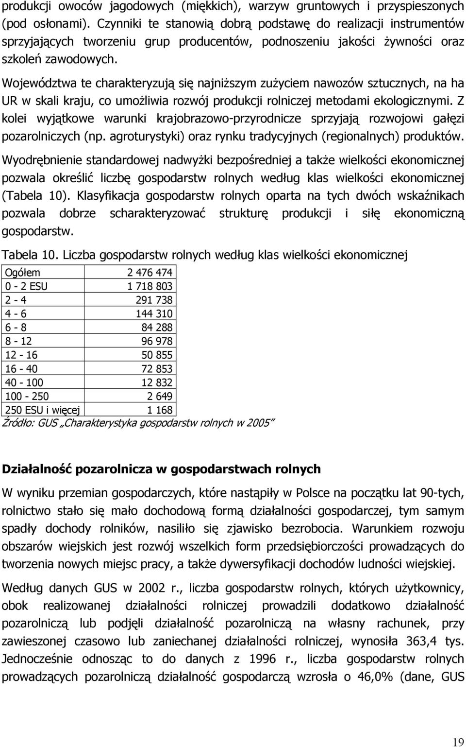 Województwa te charakteryzują się najniższym zużyciem nawozów sztucznych, na ha UR w skali kraju, co umożliwia rozwój produkcji rolniczej metodami ekologicznymi.