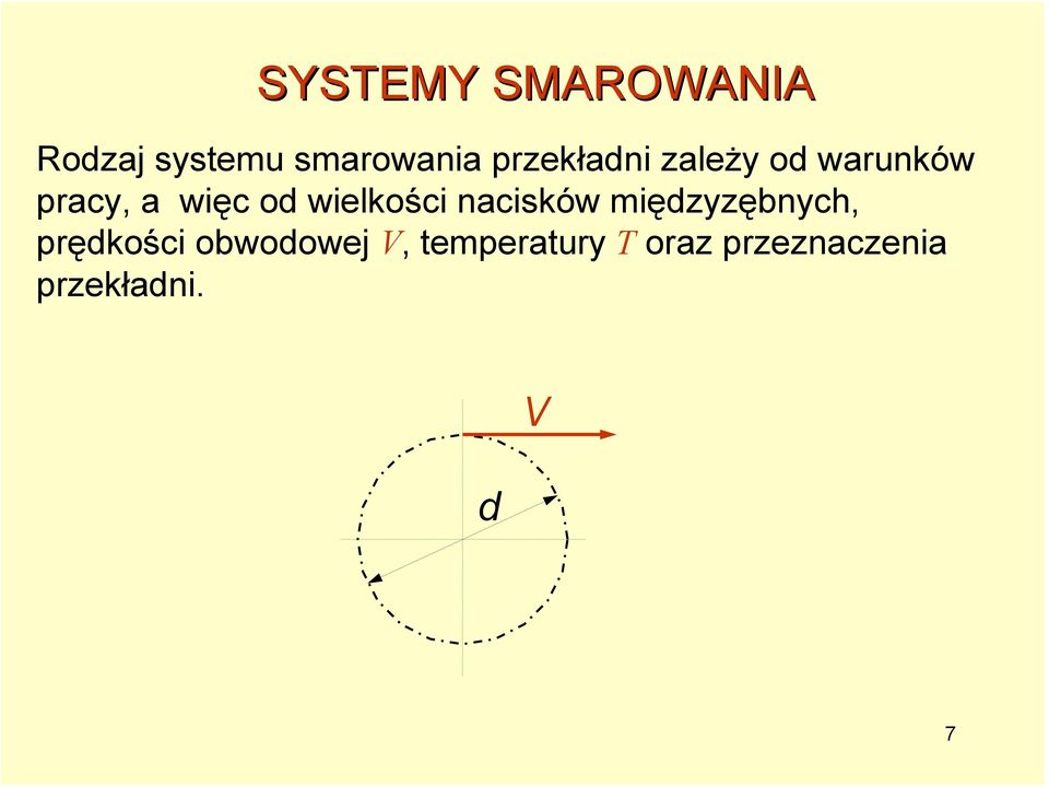 wielkości nacisków międzyzębnych, prędkości