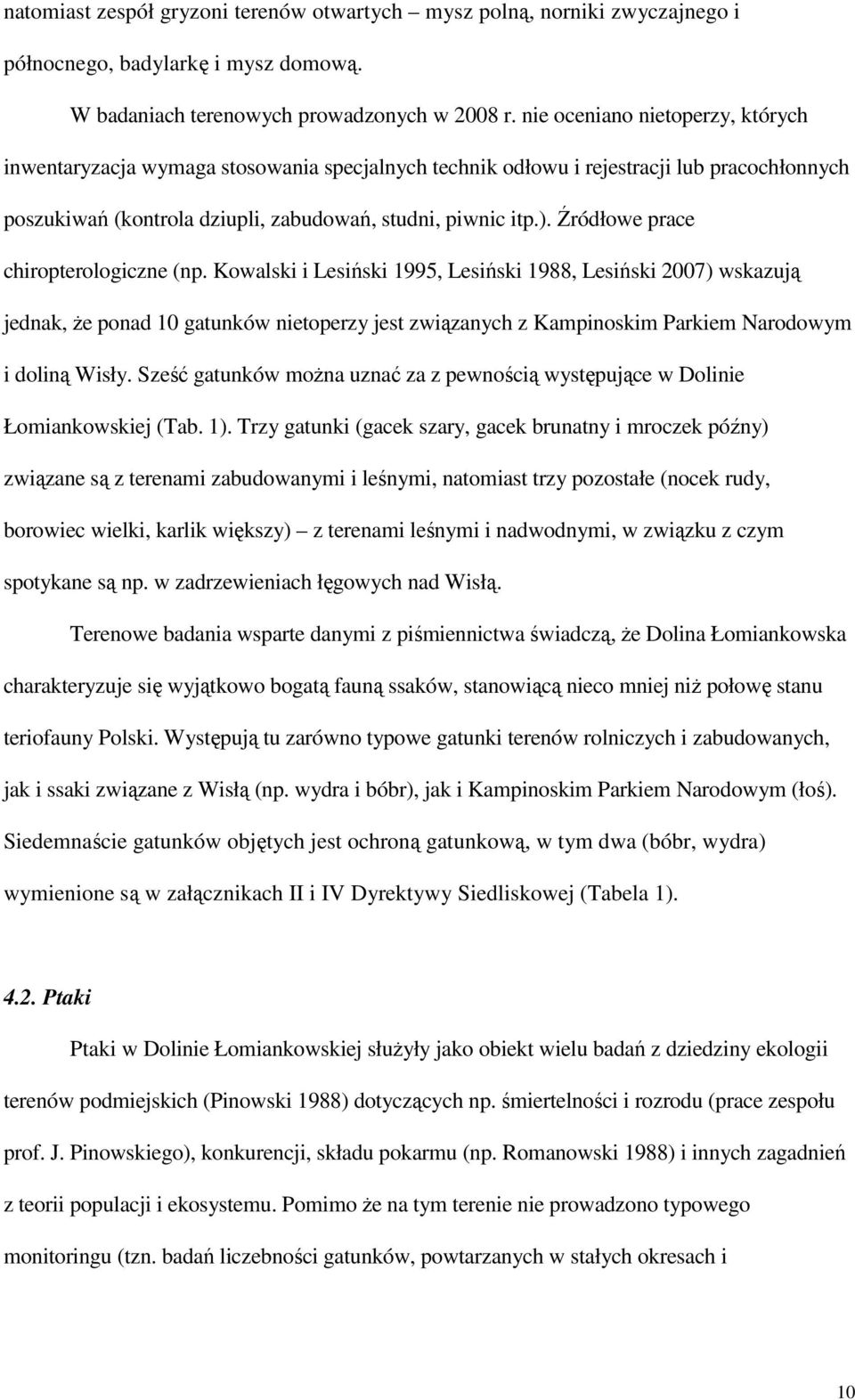 Źródłowe prace chiropterologiczne (np.