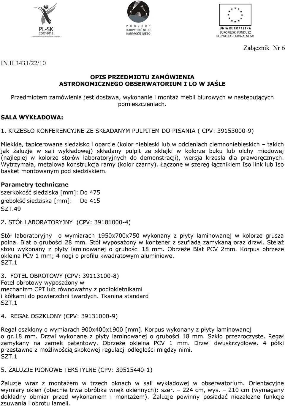 SALA WYKŁADOWA: 1.