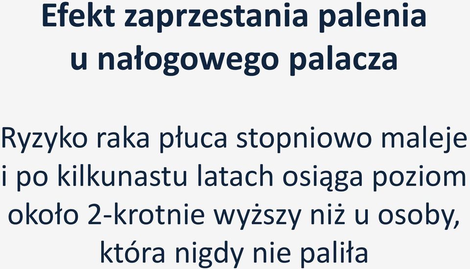 po kilkunastu latach osiąga poziom około