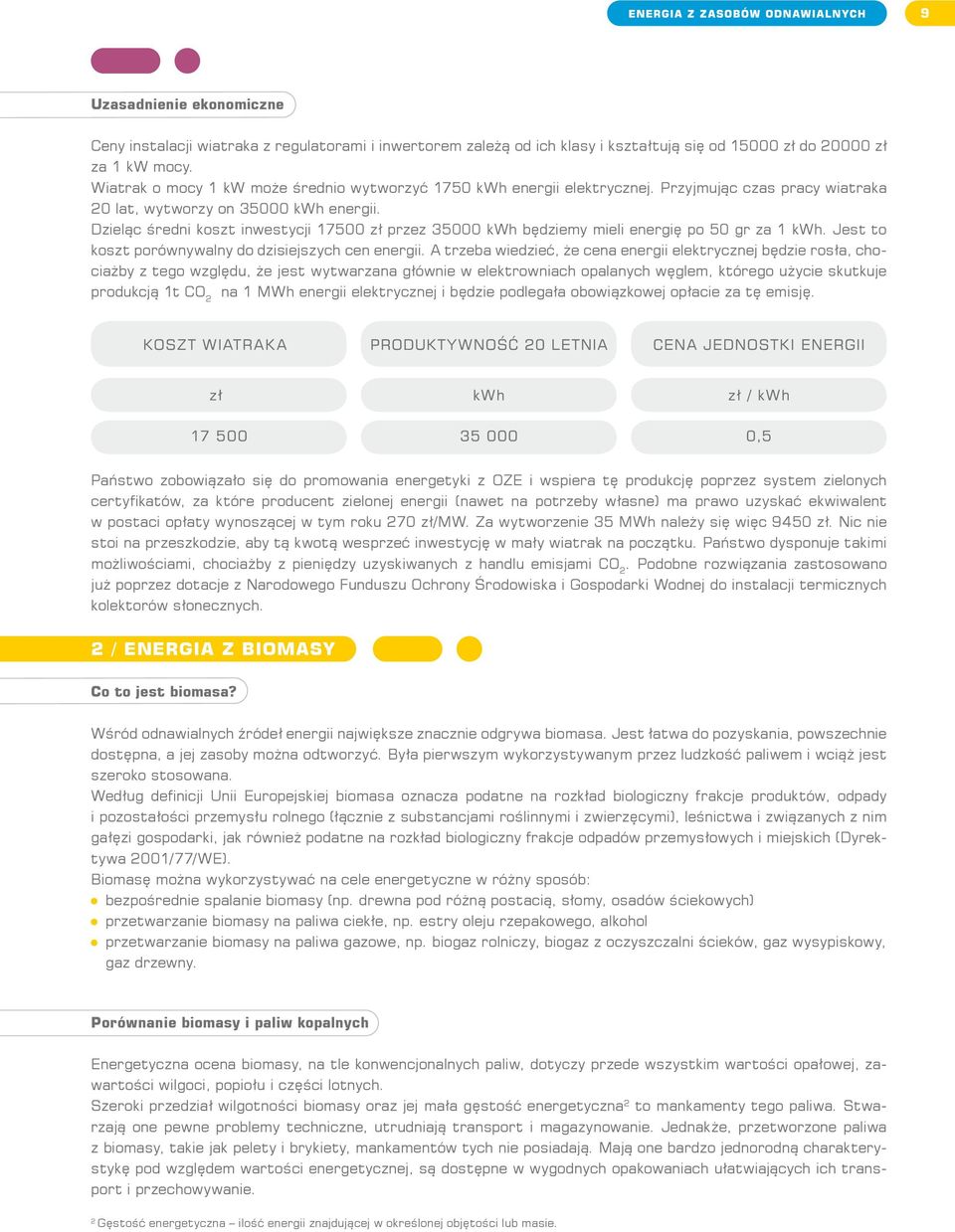 Dzieląc średni koszt inwestycji 17500 zł przez 35000 kwh będziemy mieli energię po 50 gr za 1 kwh. Jest to koszt porównywalny do dzisiejszych cen energii.