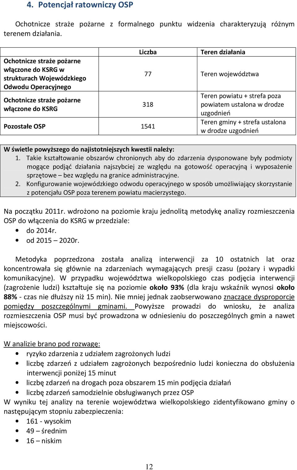 1541 Teren powiatu + strefa poza powiatem ustalona w drodze uzgodnień Teren gminy + strefa ustalona w drodze uzgodnień W świetle powyższego do najistotniejszych kwestii należy: 1.