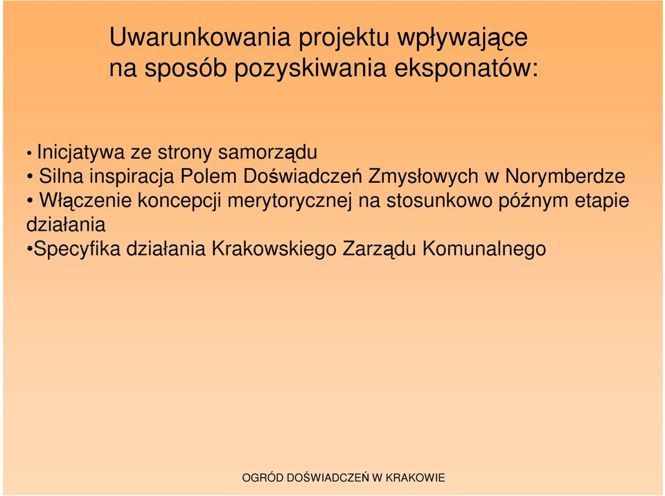 Zmysłowych w Norymberdze Włączenie koncepcji merytorycznej na