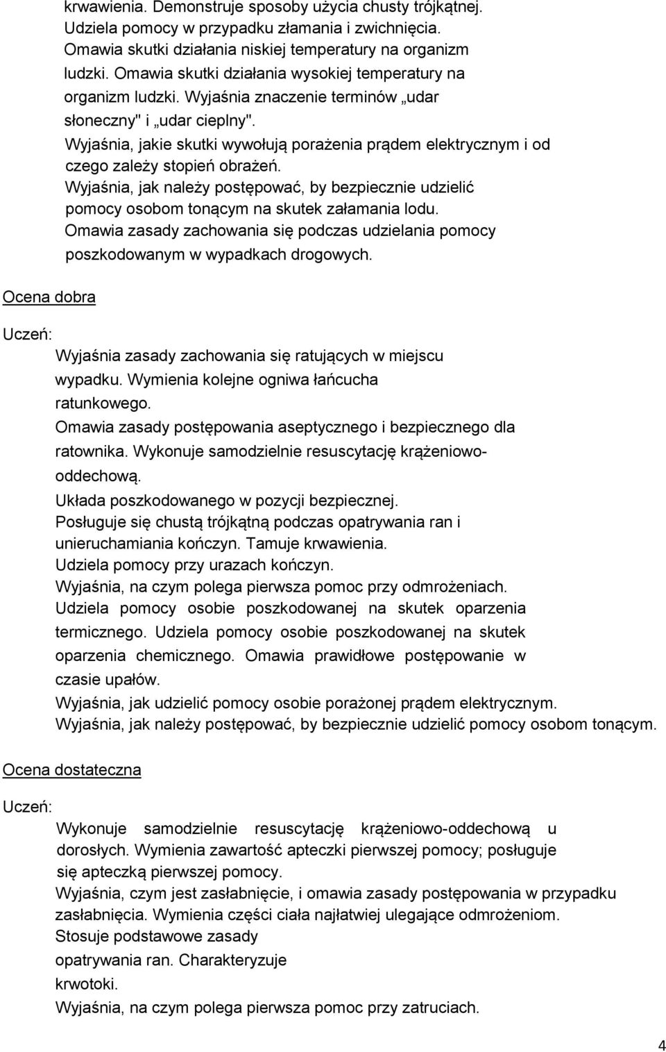 Wyjaśnia, jakie skutki wywołują porażenia prądem elektrycznym i od czego zależy stopień obrażeń.