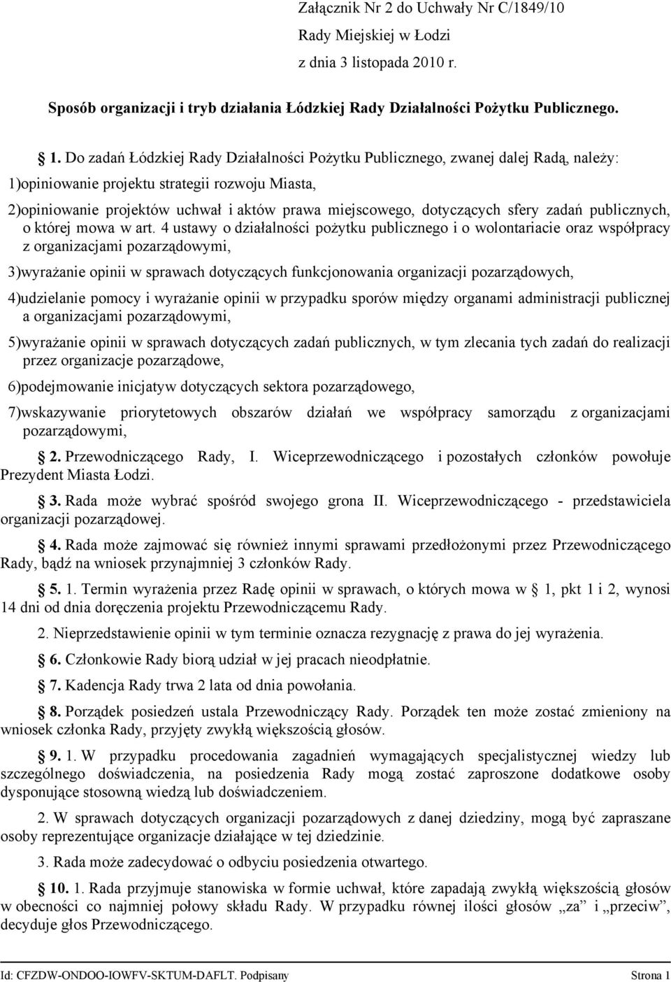 dotyczących sfery zadań publicznych, o której mowa w art.