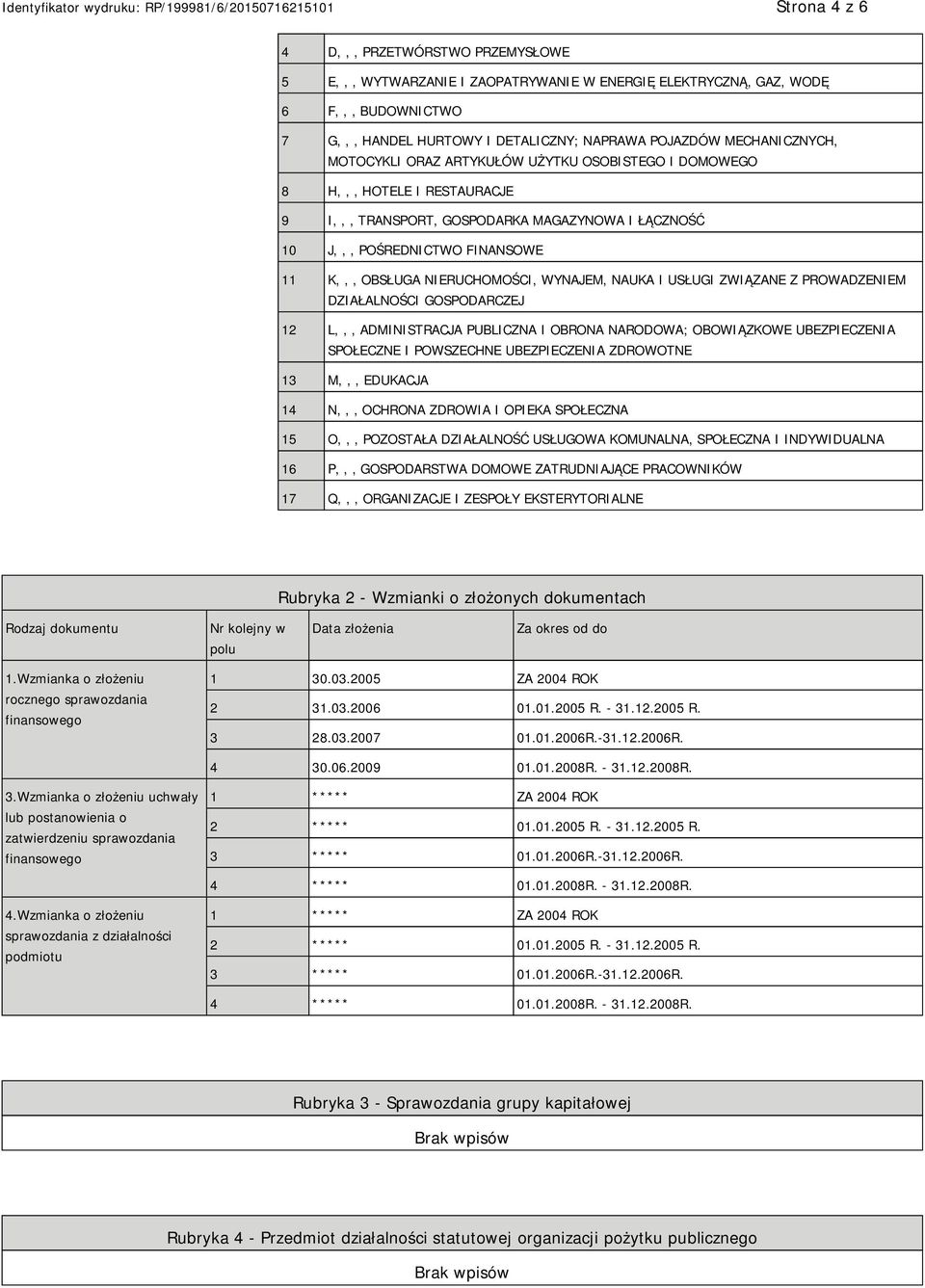 WYNAJEM, NAUKA I USŁUGI ZWIĄZANE Z PROWADZEM DZIAŁALNOŚCI GOSPODARCZEJ 12 L,,, ADMINISTRACJA PUBLICZNA I OBRONA NARODOWA; OBOWIĄZKOWE UBEZPIECZENIA SPOŁECZNE I POWSZECHNE UBEZPIECZENIA ZDROWOTNE 13