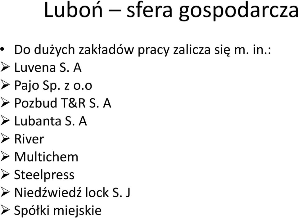 z o.o Pozbud T&R S. A Lubanta S.