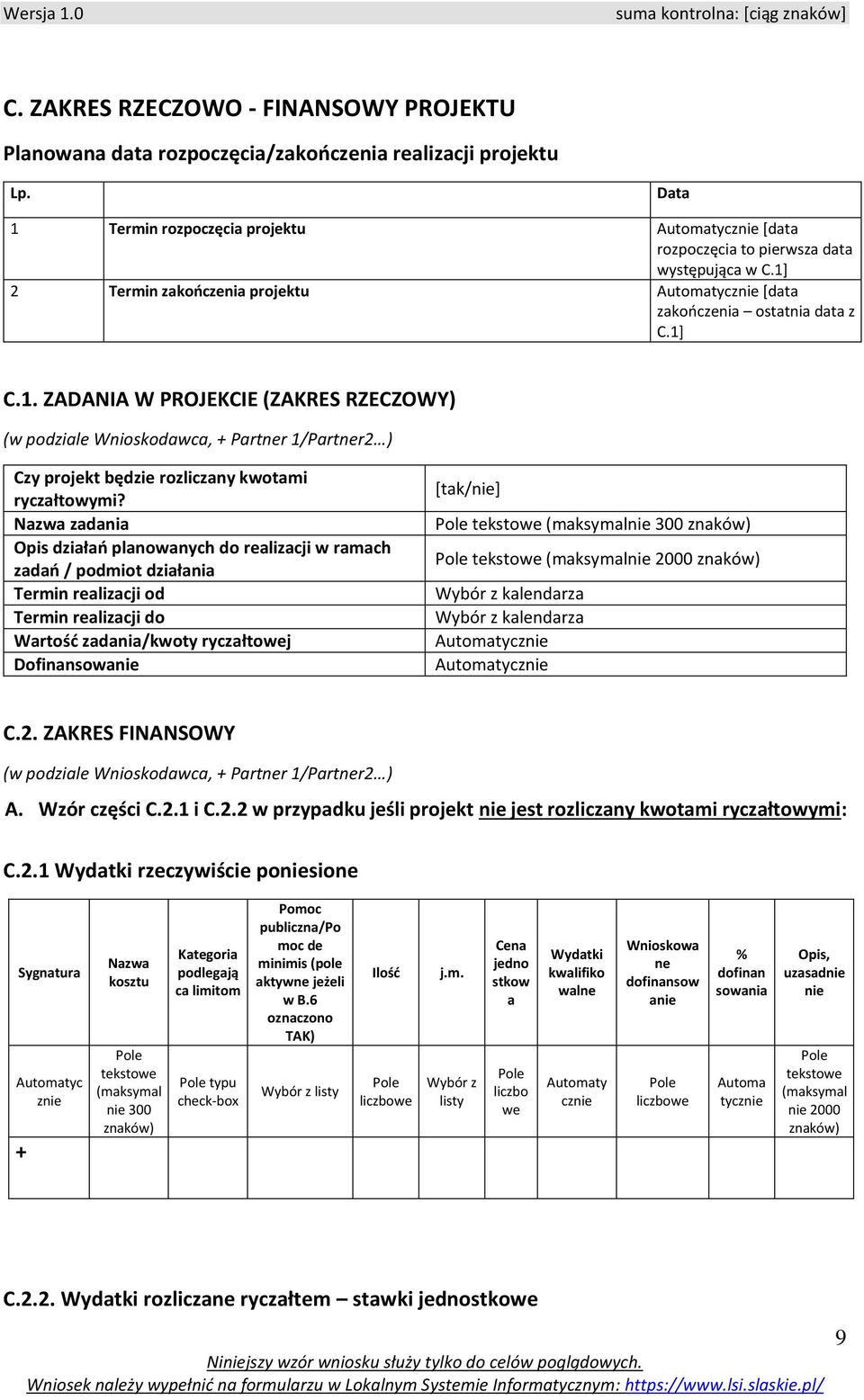 Nazwa zadania Opis działań planowanych do realizacji w ramach zadań / podmiot działania Termin realizacji od Termin realizacji do Wartość zadania/kwoty ryczałtowej Dofinansowa [tak/] tekstowe