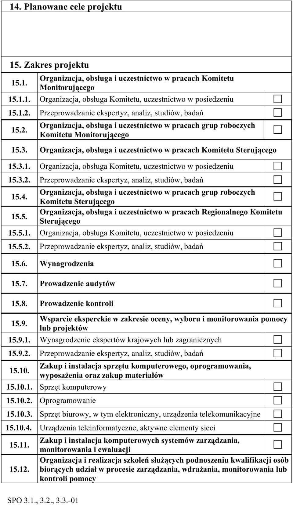 Organizacja, obs uga i uczestnictwo w pracach Komitetu Steruj cego 15.