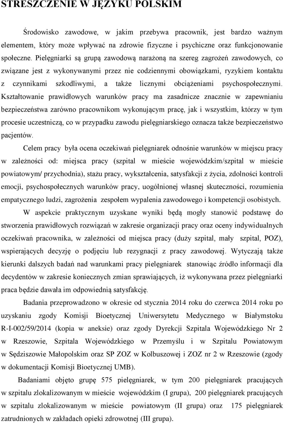 obciążeniami psychospołecznymi.