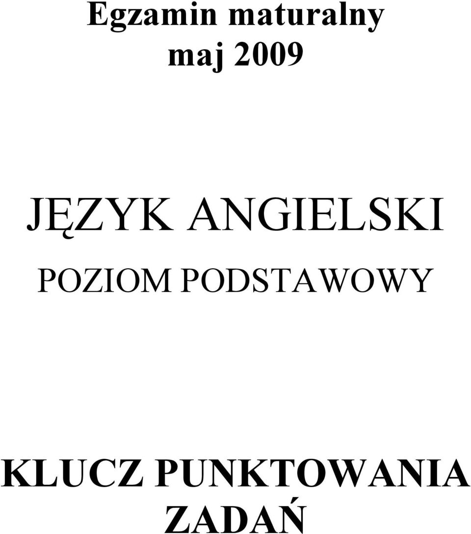 ANGIELSKI POZIOM