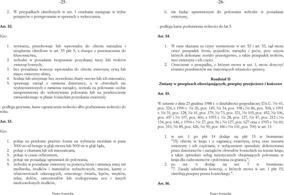 bez posiadania koncesji wprowadza do obrotu zwierzynę żywą lub mięso zwierzyny ubitej, 4. hoduje lub utrzymuje bez zezwolenia charty rasowe lub ich mieszańce, 5.