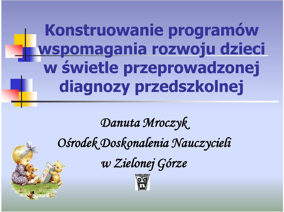 diagnozy przedszkolnej Danuta Mroczyk