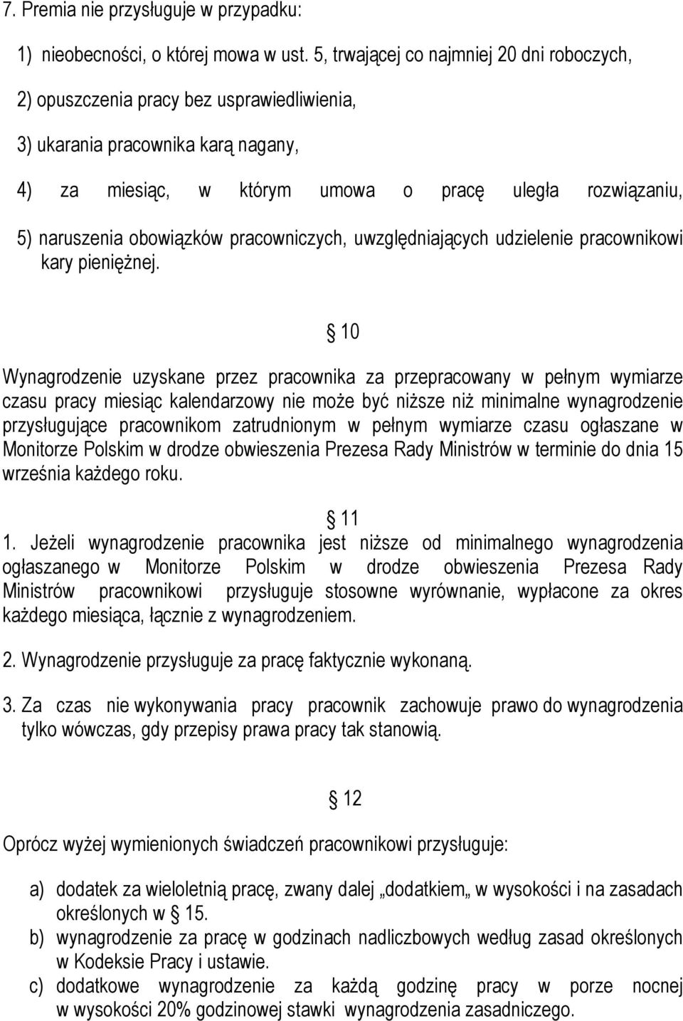 obowiązków pracowniczych, uwzględniających udzielenie pracownikowi kary pieniężnej.