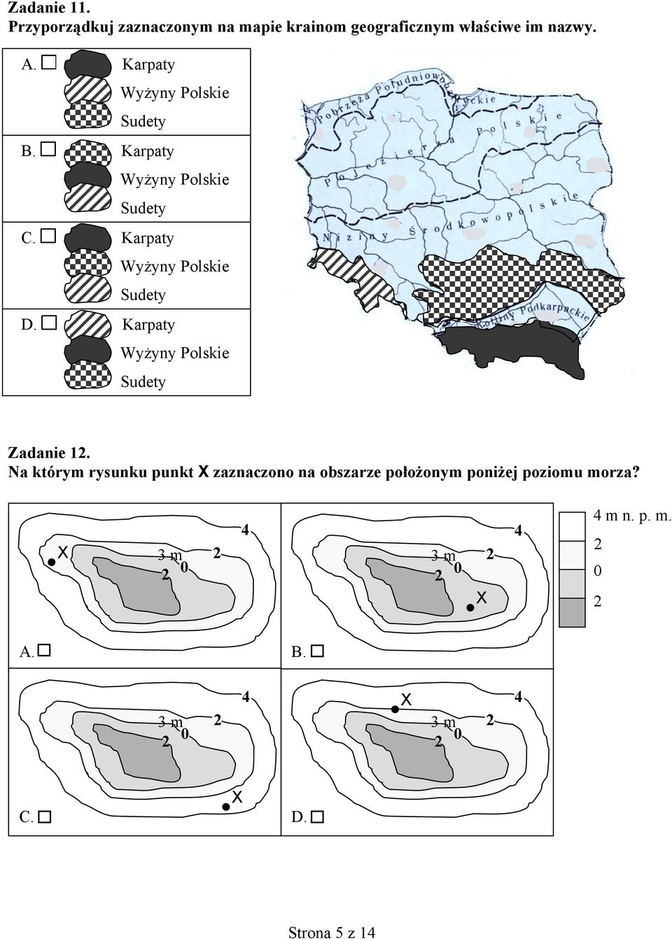 Karpaty Wyżyny Polskie Sudety Zadanie.