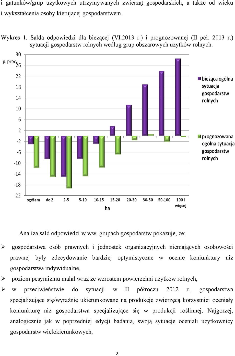 grupach gospodarstw pokazuje, że: gospodarstwa osób prawnych i jednostek organizacyjnych niemających osobowości prawnej były zdecydowanie bardziej optymistyczne w ocenie koniunktury niż gospodarstwa