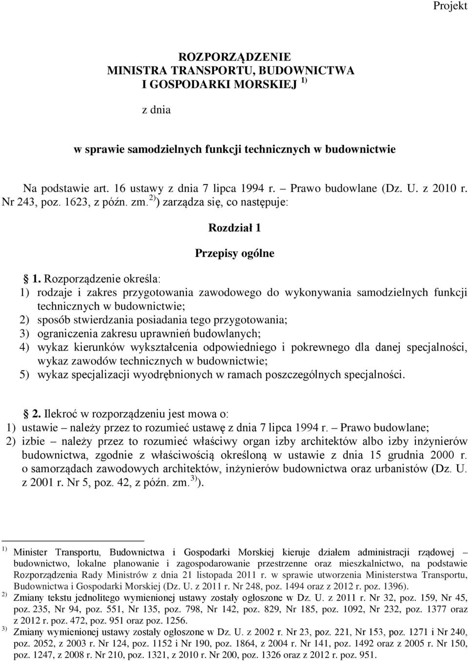 Rozporządzenie określa: 1) rodzaje i zakres przygotowania zawodowego do wykonywania samodzielnych funkcji technicznych w budownictwie; 2) sposób stwierdzania posiadania tego przygotowania; 3)