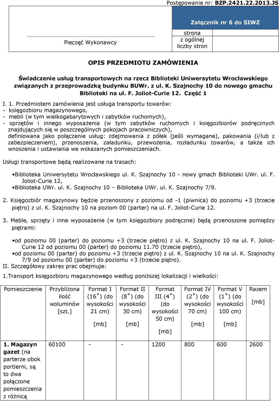 z ul. K. Szajnochy 10