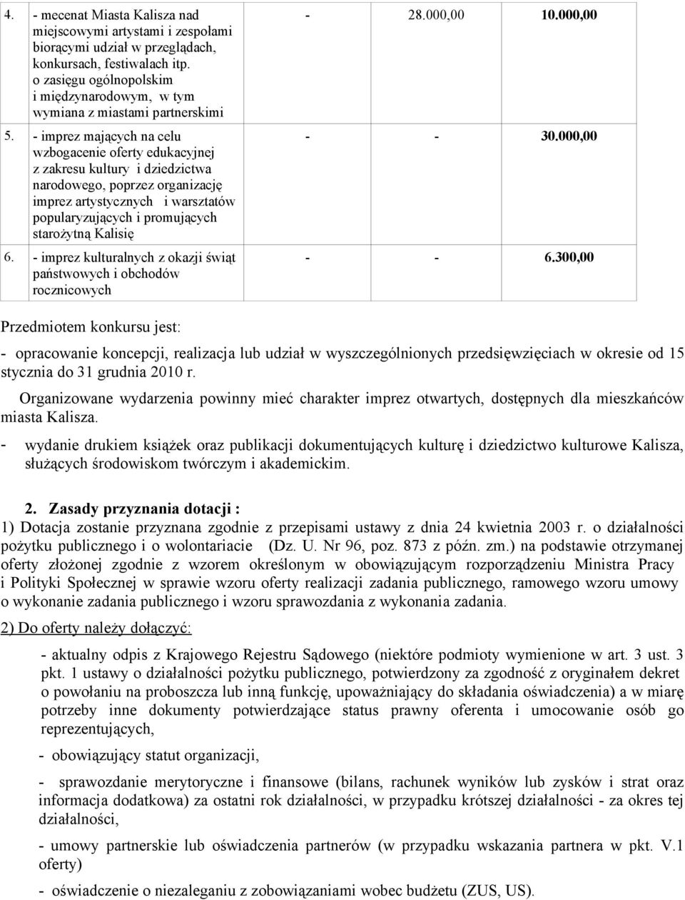 - imprez mających na celu wzbogacenie oferty edukacyjnej z zakresu kultury i dziedzictwa narodowego, poprzez organizację imprez artystycznych i warsztatów popularyzujących i promujących starożytną