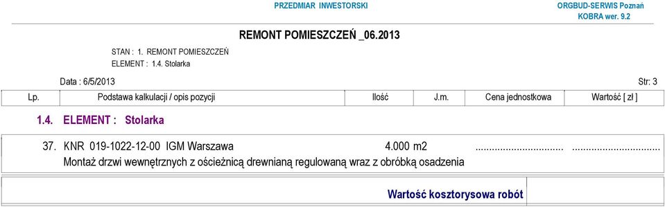 KNR 019-1022-12-00 IGM Warszawa 4.000 m2.