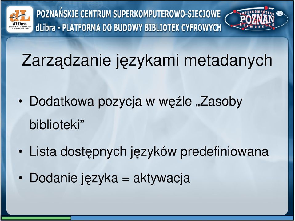 biblioteki Lista dostępnych języków