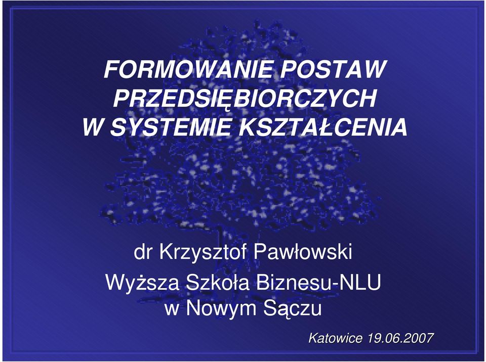 Pawłowski Wyższa Szkoła Biznesu-NLU