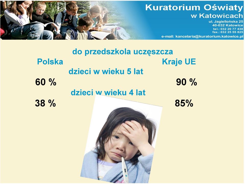 w wieku 5 lat 60 % 90 %