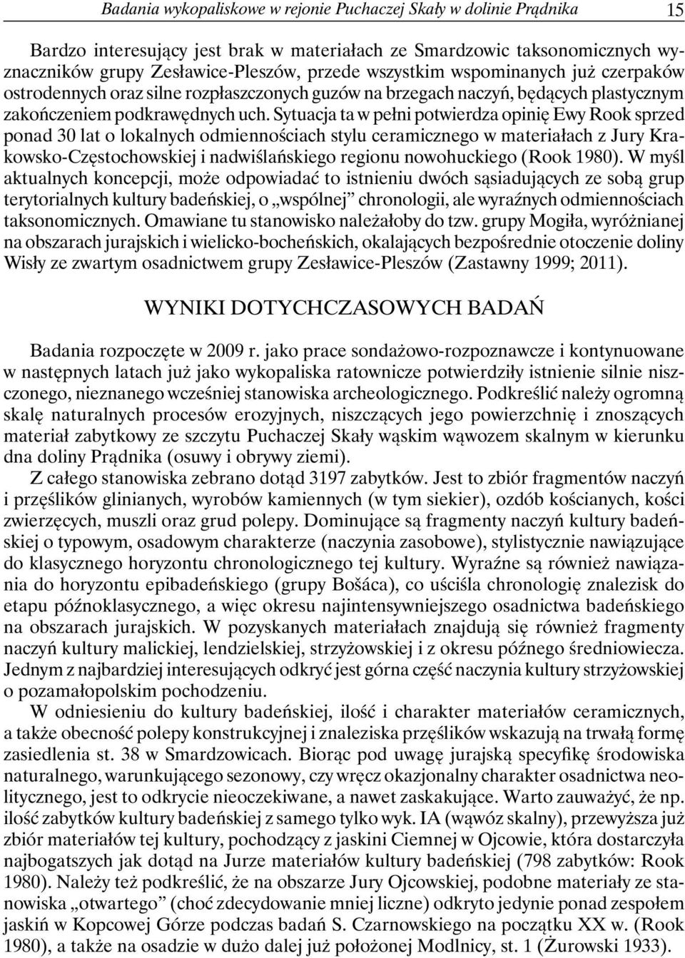 Sytuacja ta w pełni potwierdza opinię Ewy Rook sprzed ponad 30 lat o lokalnych odmiennościach stylu ceramicznego w materiałach z Jury Krakowsko-Częstochowskiej i nadwiślańskiego regionu nowohuckiego