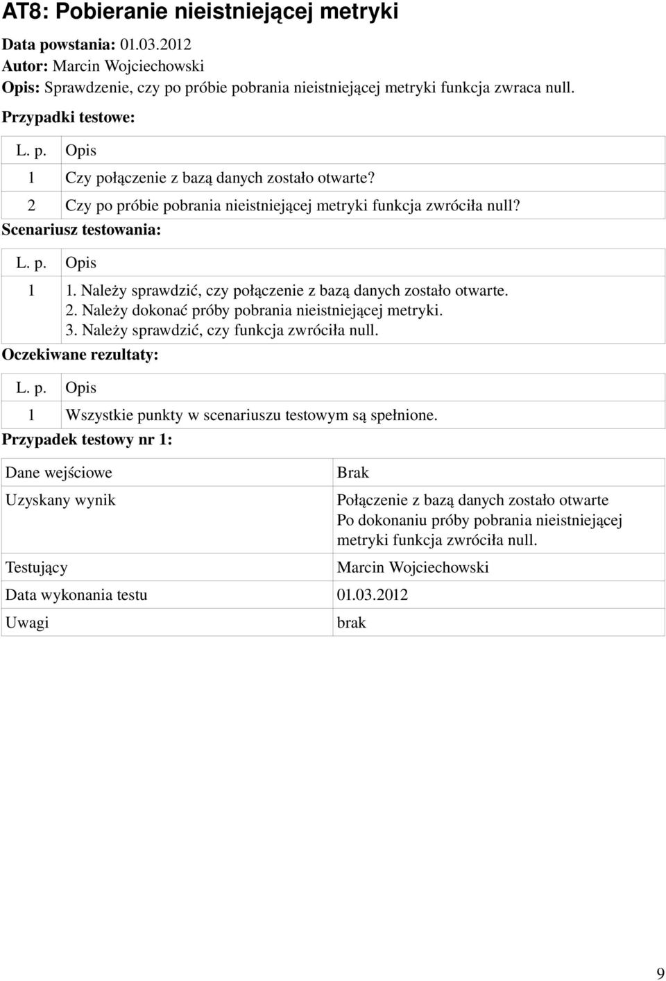 3. Należy sprawdzić, czy funkcja zwróciła null.