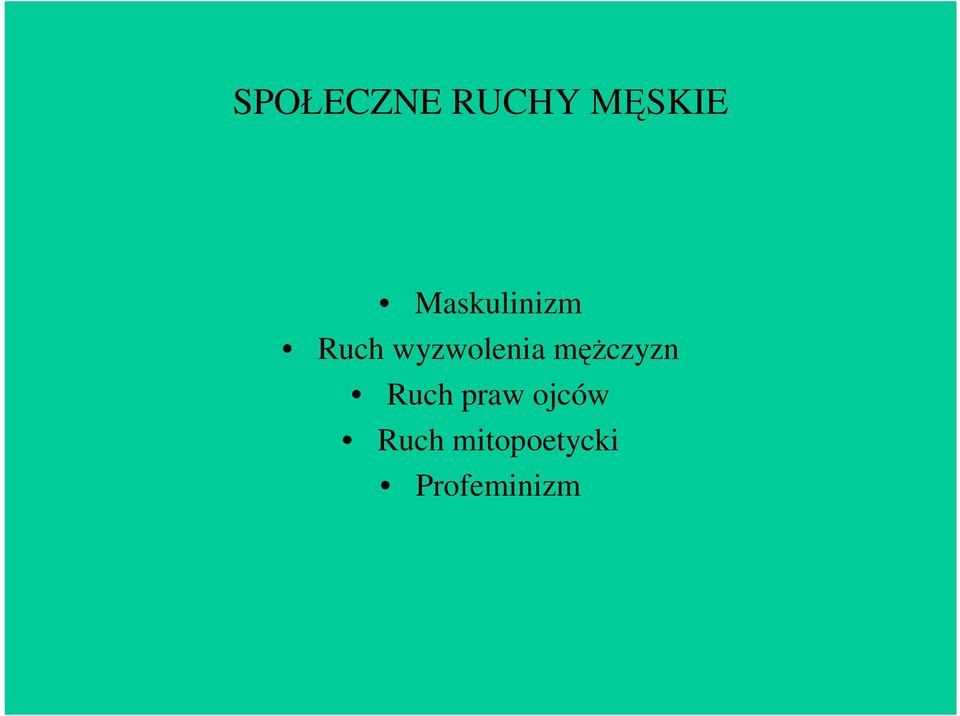 wyzwolenia mężczyzn Ruch
