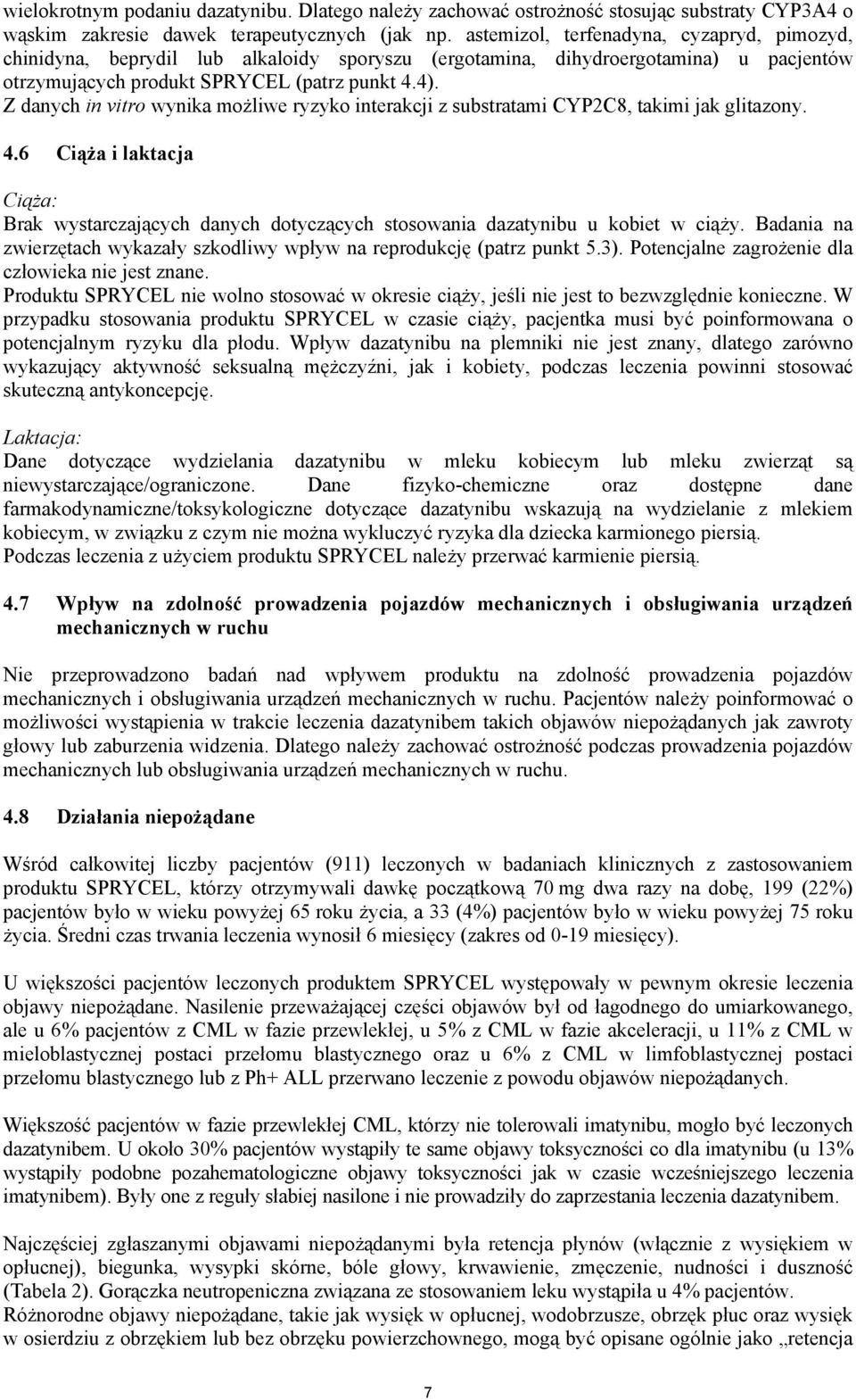 Z danych in vitro wynika możliwe ryzyko interakcji z substratami CYP2C8, takimi jak glitazony. 4.