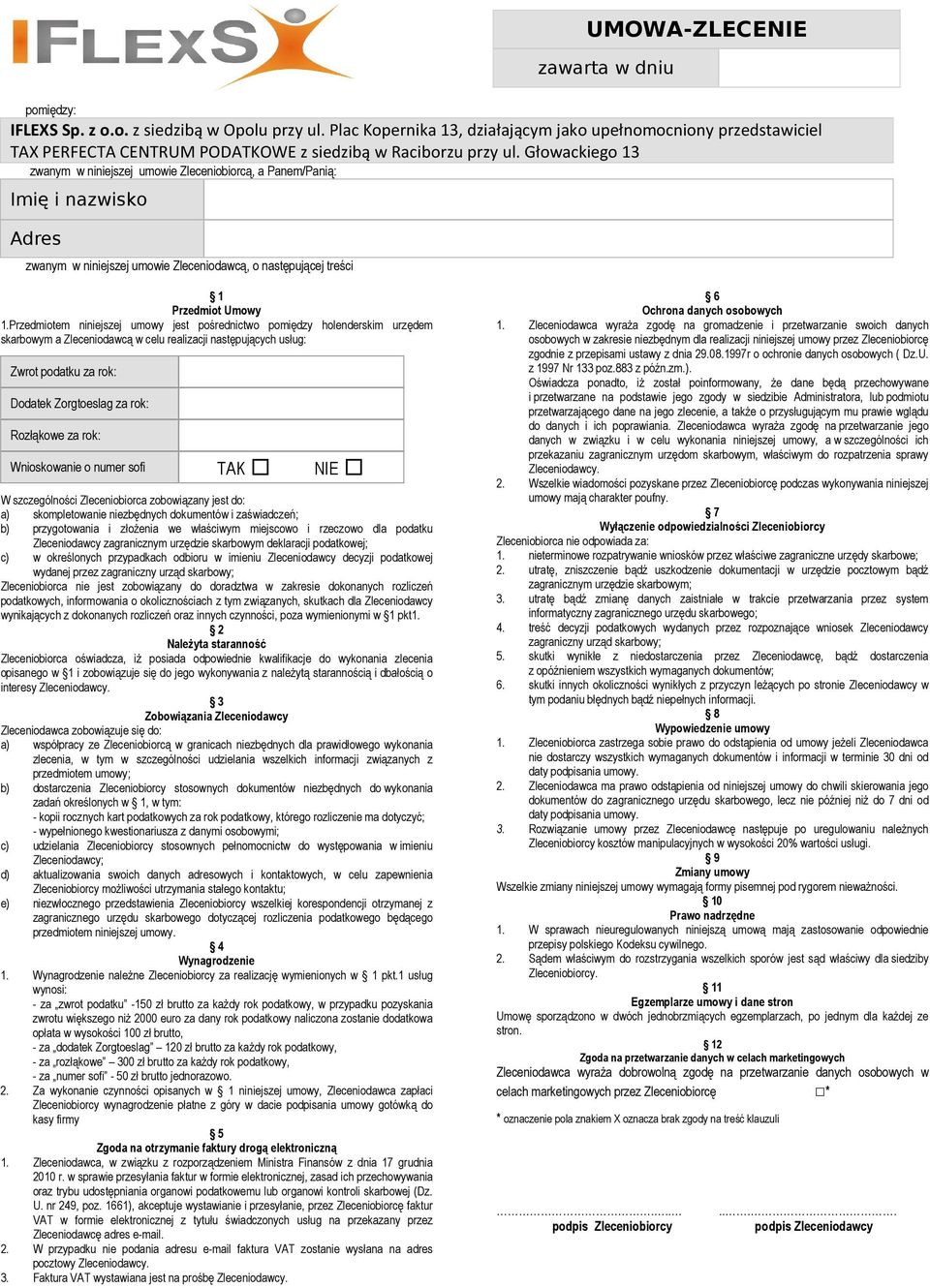 Przedmiot Umowy 1.