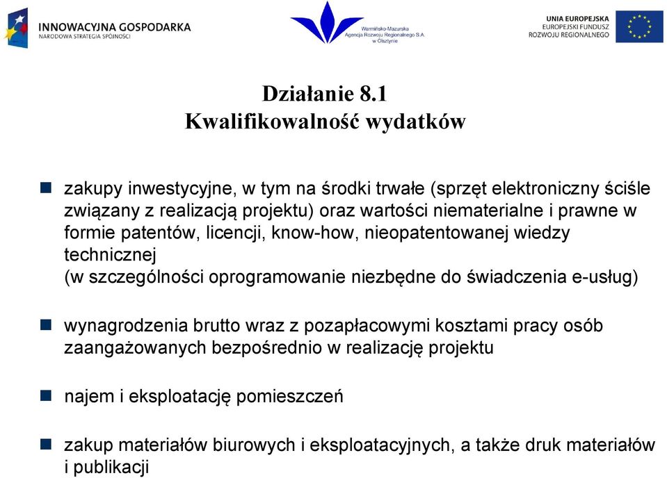 oprogramowanie niezbędne do świadczenia e-usług) wynagrodzenia brutto wraz z pozapłacowymi kosztami pracy osób zaangażowanych