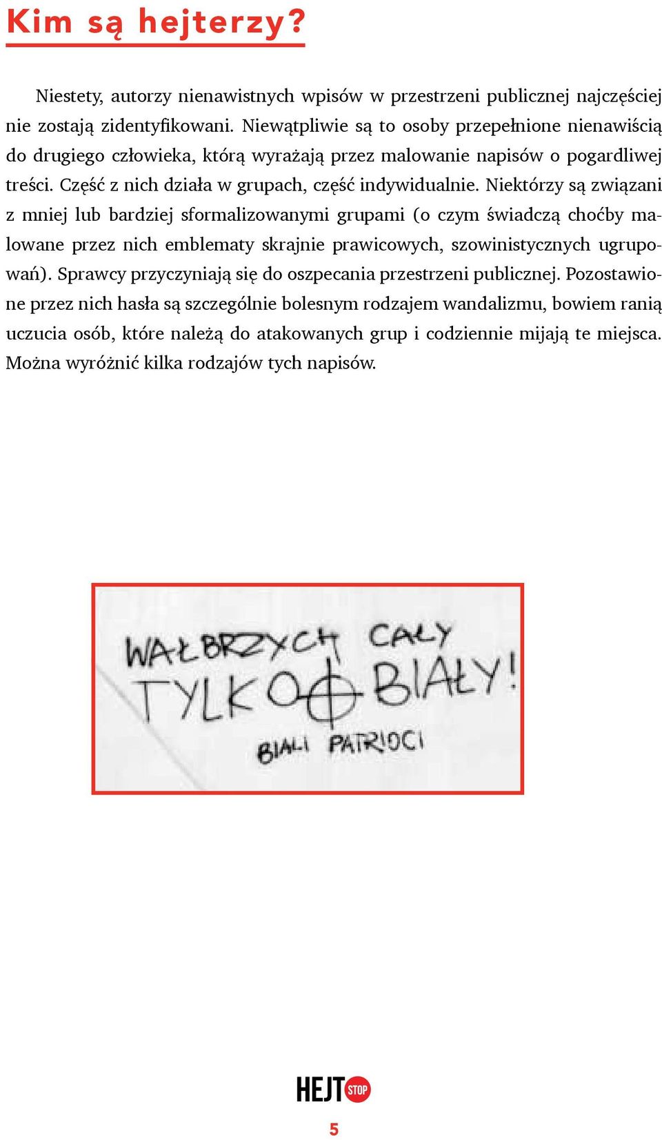 Niektórzy są związani z mniej lub bardziej sformalizowanymi grupami (o czym świadczą choćby malowane przez nich emblematy skrajnie prawicowych, szowinistycznych ugrupowań).